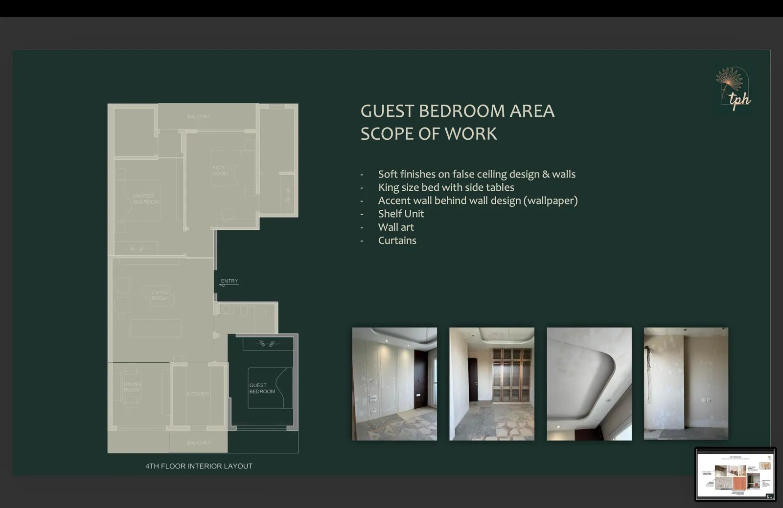 Guest bedroom scope of work